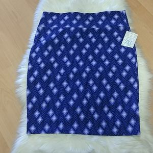 LulaRoe Purple Geometric Cassie Pencil Skirt